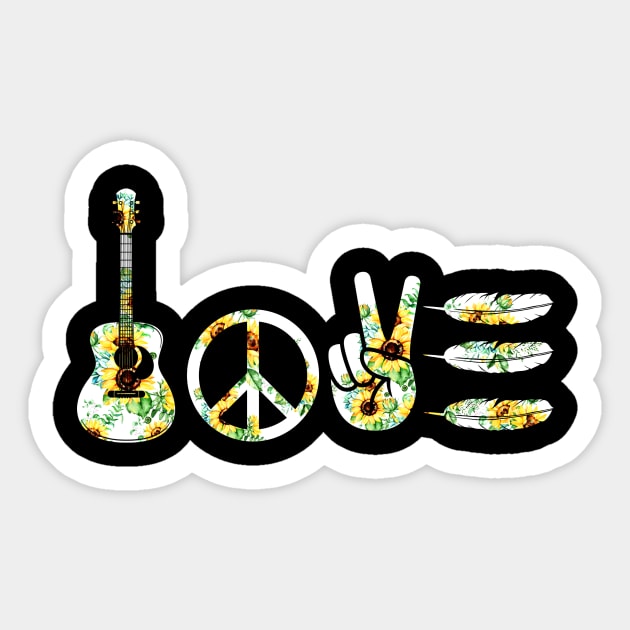 Love Hippie Sticker by Rumsa